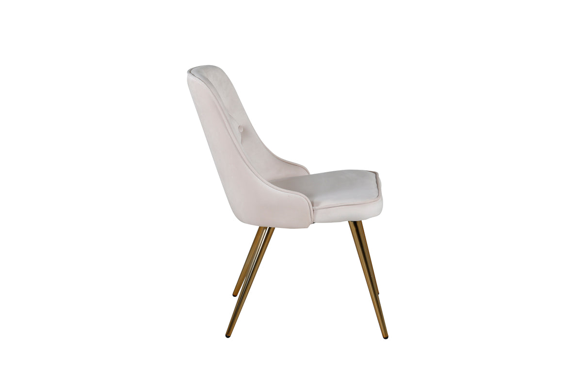 Velvet Deluxe Spisestol 2-pak Beige
