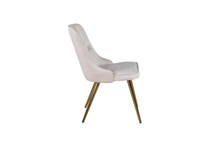 Velvet Deluxe Spisestol 2-pak Beige