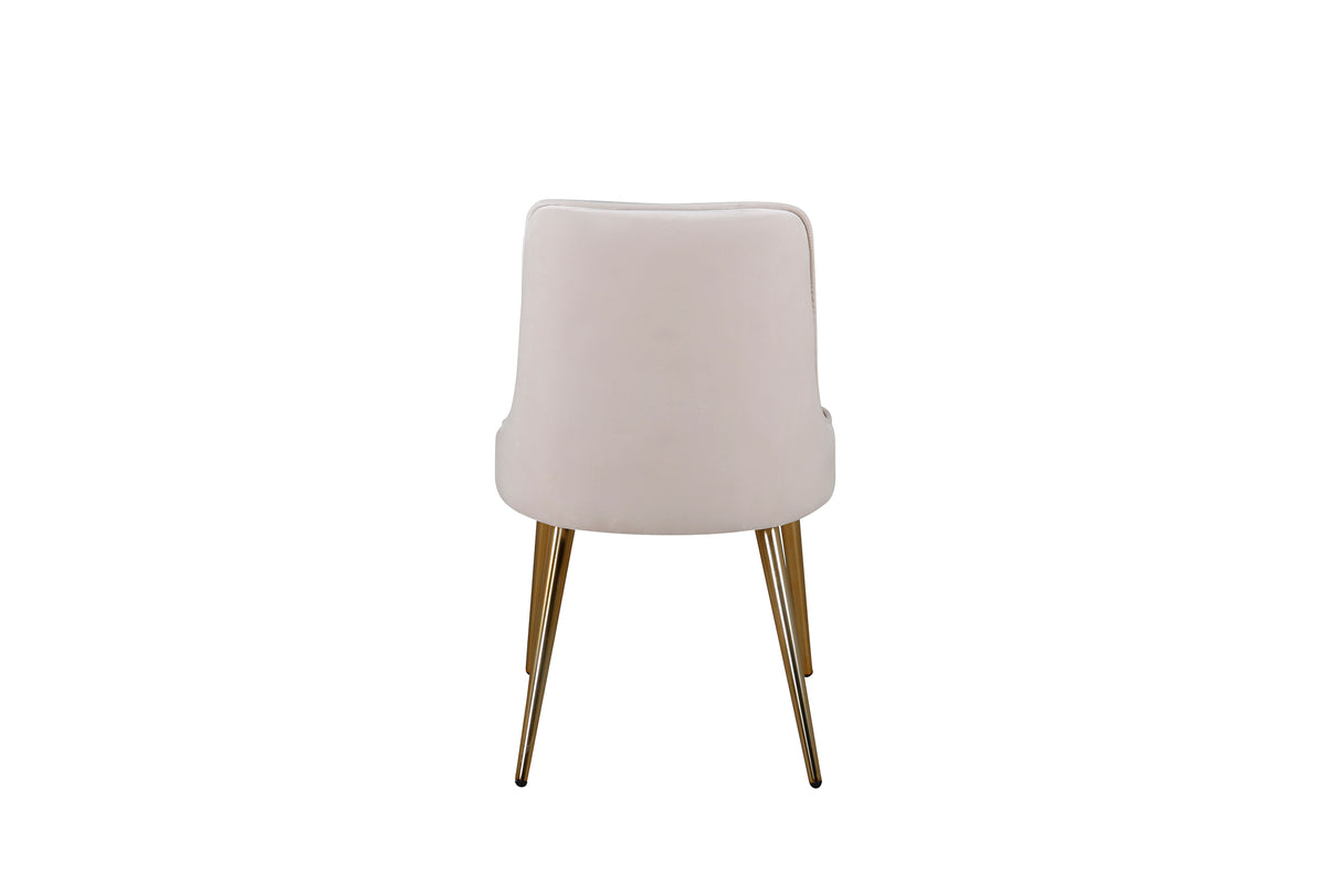 Velvet Deluxe Spisestol 2-pak Beige