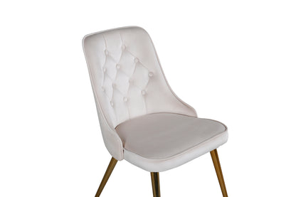 Velvet Deluxe Spisestol 2-pak Beige