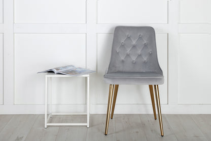 Velvet Deluxe Spisestol 2-pak Grå
