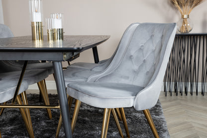 Velvet Deluxe Spisestol 2-pak Grå