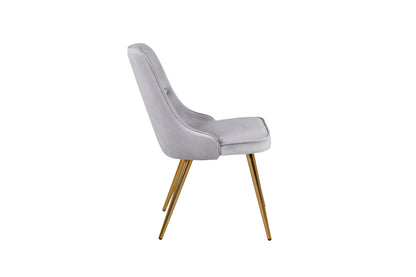 Velvet Deluxe Spisestol 2-pak Grå