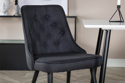 Velvet Deluxe Spisestol 2-pak Sort
