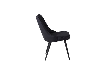 Velvet Deluxe Spisestol 2-pak Sort