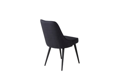 Velvet Deluxe Spisestol 2-pak Sort