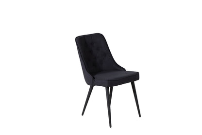 Velvet Deluxe Spisestol 2-pak Sort
