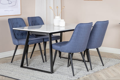 Velvet Deluxe Spisestol 2-pak Blå