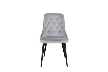 Velvet Deluxe Spisestol 2-pak Lys Grå