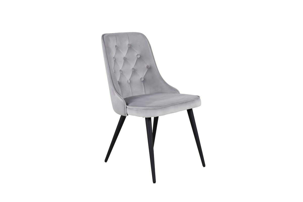 Velvet Deluxe Spisestol 2-pak Lys Grå