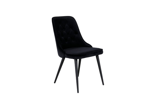 Velvet Deluxe Spisestol 2-pak Sort