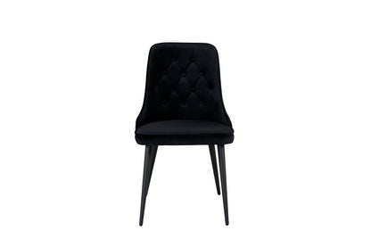 Velvet Deluxe Spisestol 2-pak Sort