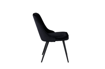 Velvet Deluxe Spisestol 2-pak Sort