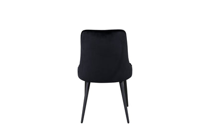 Velvet Deluxe Spisestol 2-pak Sort