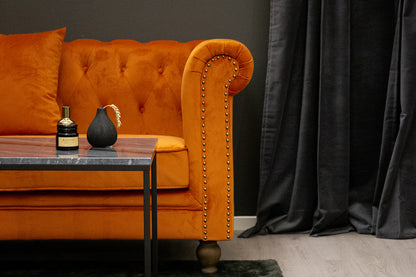 Velvet 3-personers Sofa Rust Orange