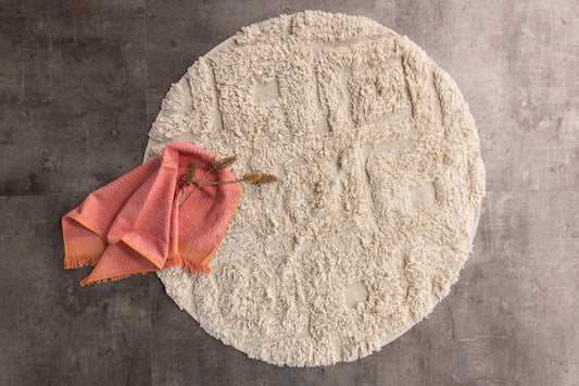 Hilma Runde Tæpper ⌀60 Off-white