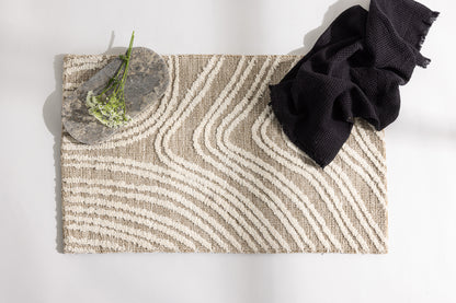 Rektangulært tæppe 80 x 50 Beige