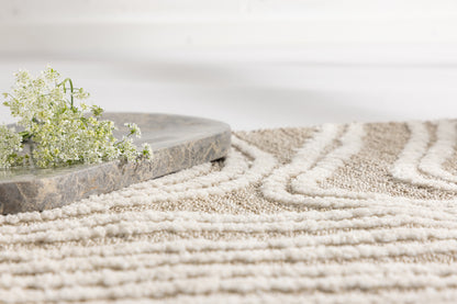 Rektangulært tæppe 80 x 50 Beige