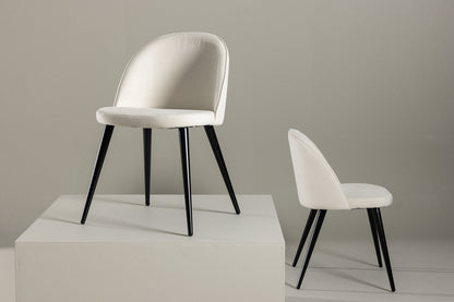 Velvet Spisestol 2-pak Creme