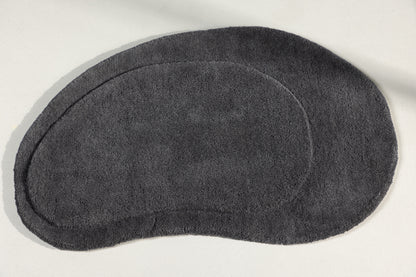 Sten Oval Tæppe 75 x 50 Mørkegrå