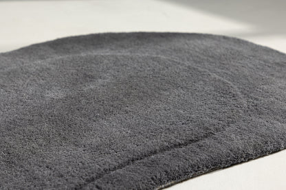 Sten Oval Tæppe 75 x 50 Mørkegrå