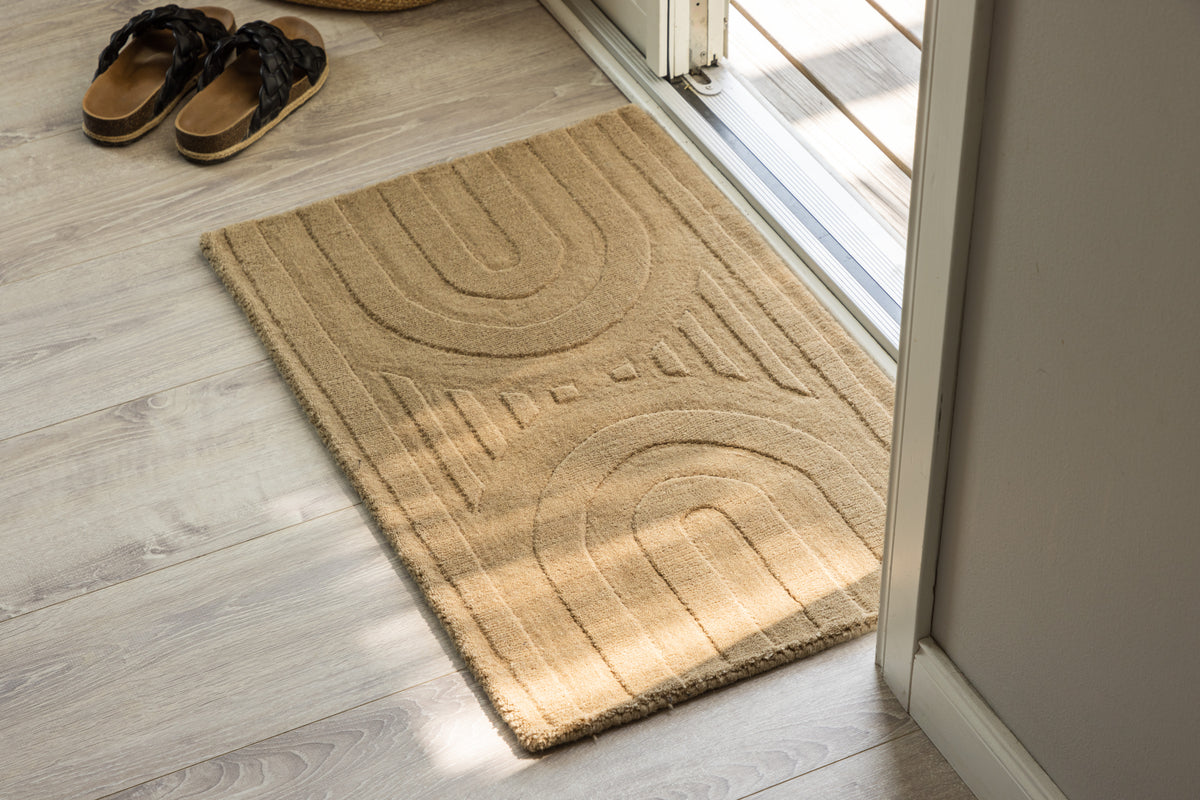 Rektangulært tæppe 80 x 50 Beige