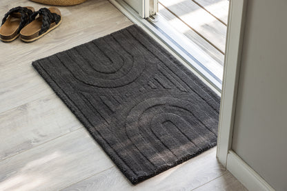 Rektangulært tæppe 80 x 50 Mørkegrå