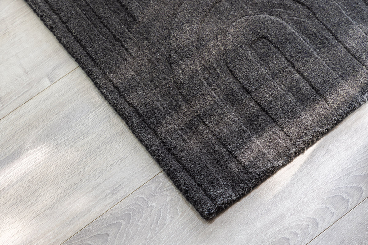 Rektangulært tæppe 80 x 50 Mørkegrå