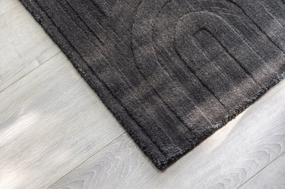Rektangulært tæppe 80 x 50 Mørkegrå