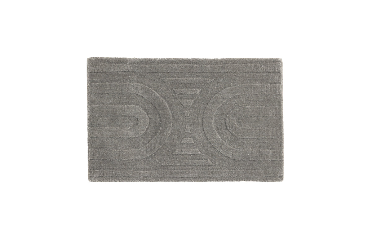 Rektangulært tæppe 80 x 50 Sølv