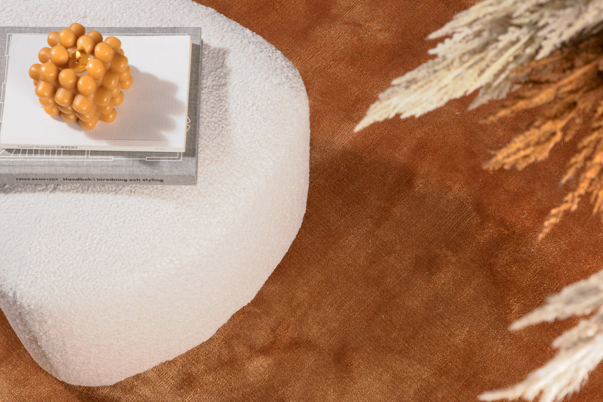 Indra Rektangulært tæppe 171 x 242 Sennepsgul