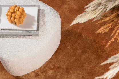 Indra Rektangulært tæppe 171 x 242 Sennepsgul