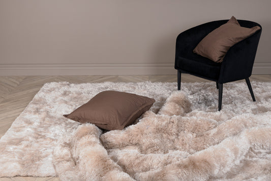 Rektangulært tæppe 240 x 170 Beige