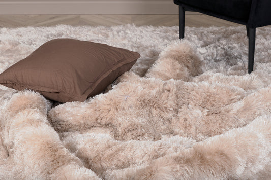 Shiva Rektangulært Tæppe 240 x 170 Beige