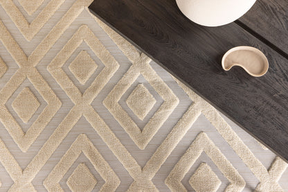 Pia Rektangulært Tæppe 230 x 160 Beige
