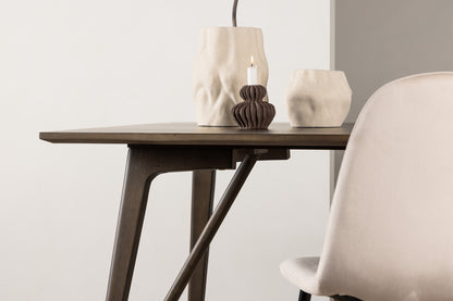 Kaseidon Rektangulært Spisebord 120 x 80 Mørkebrun