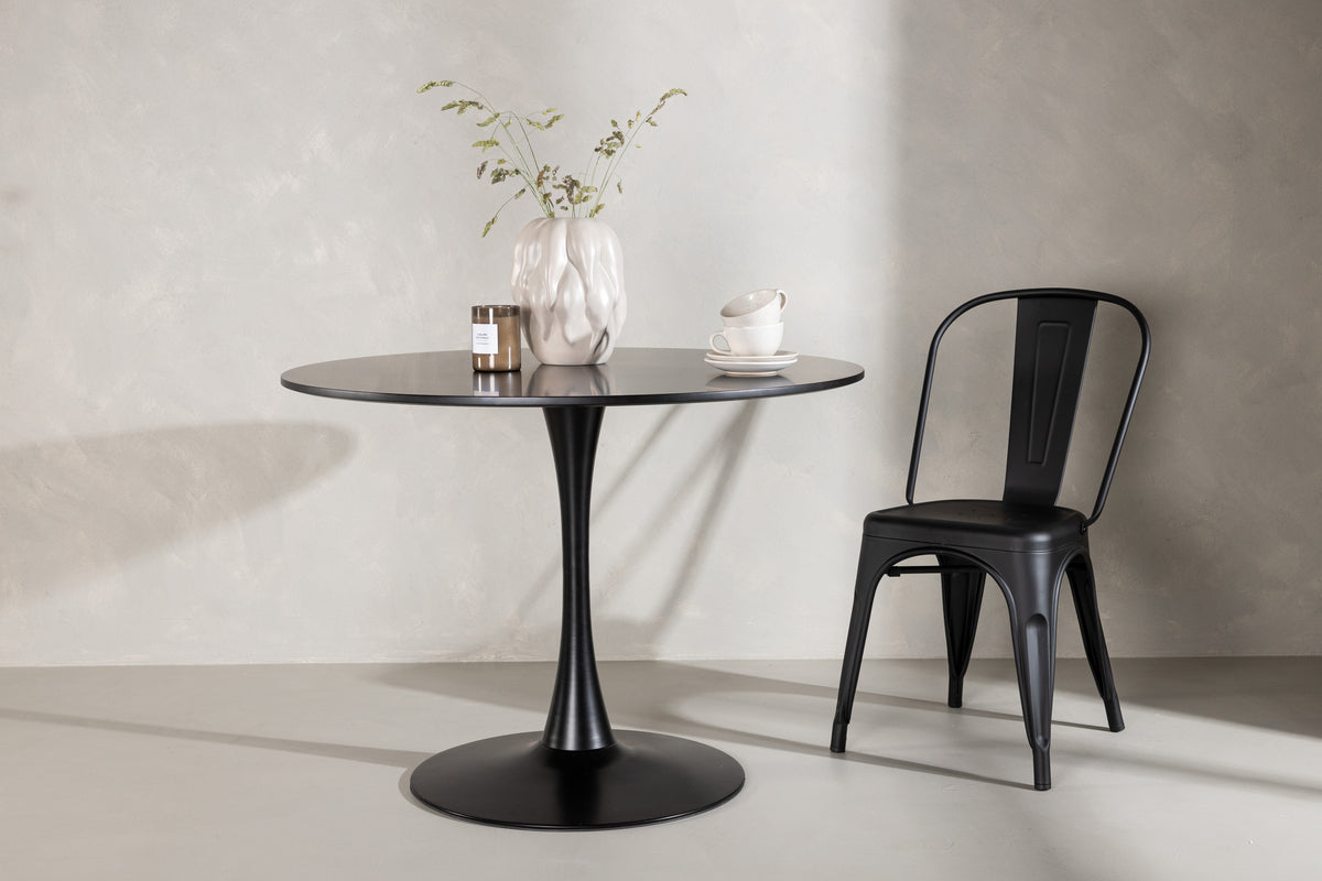 Glade Rundt Spisebord ⌀100 Sort