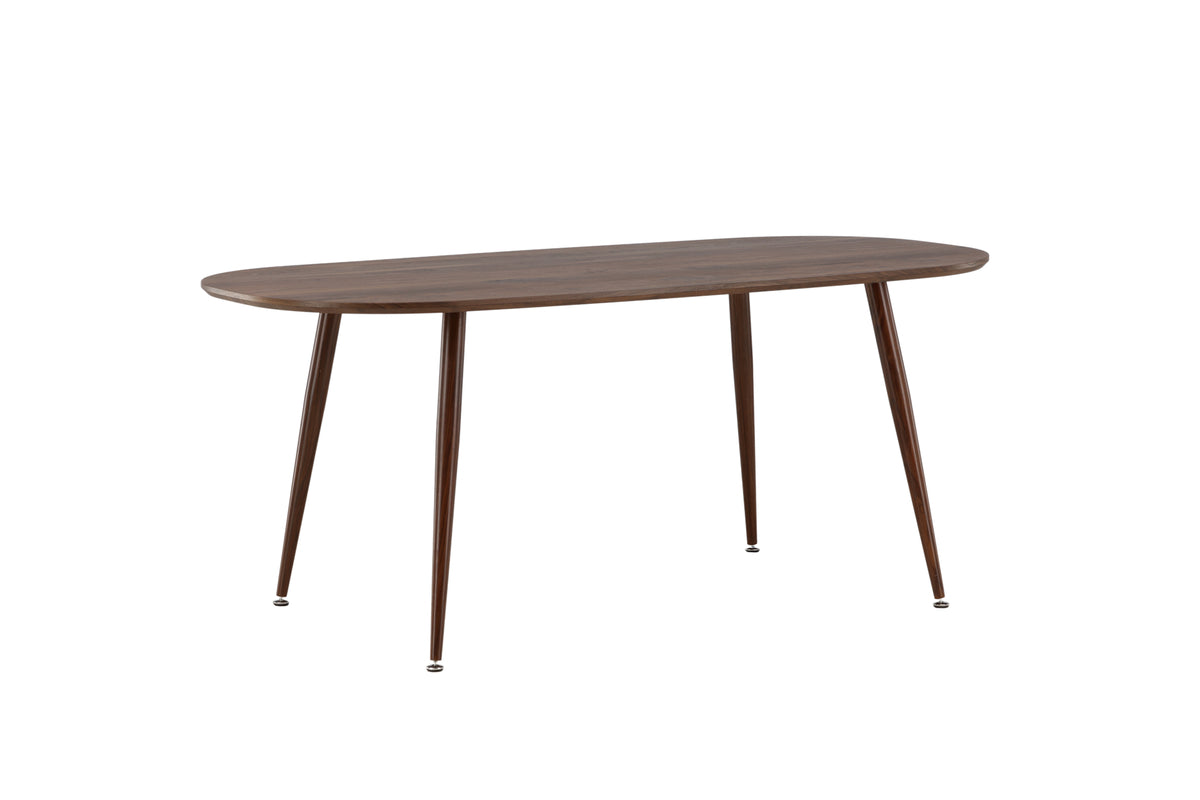 Sanford Ovalt Spisebord 180 x 90 Mørkebrun