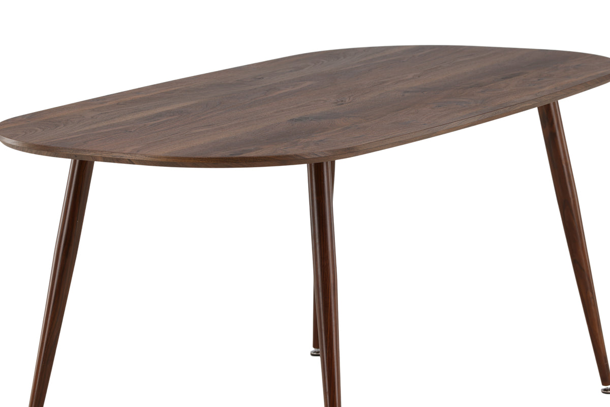 Sanford Ovalt Spisebord 180 x 90 Mørkebrun