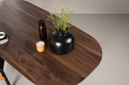 Sanford Ovalt Spisebord 180 x 90 Mørkebrun
