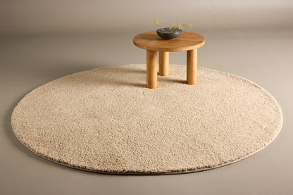 Teddy Rundt Tæppe ⌀200 Beige