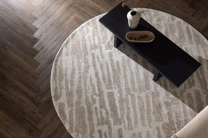 Milos Rundt Tæppe ⌀200 Beige