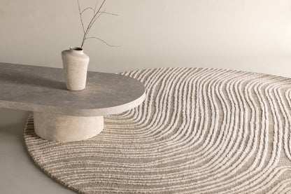 Melle Rundt Tæppe ⌀200 Beige