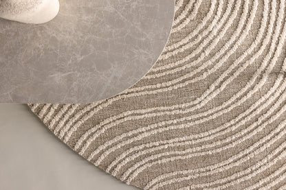 Melle Rundt Tæppe ⌀200 Beige