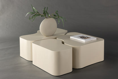 Nordland Sofabord Tabel 1: 95x70, Tabel 2: 74x60, Tabel 3: 40x40 Beige