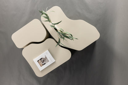 Nordland Sofabord Tabel 1: 95x70, Tabel 2: 74x60, Tabel 3: 40x40 Beige