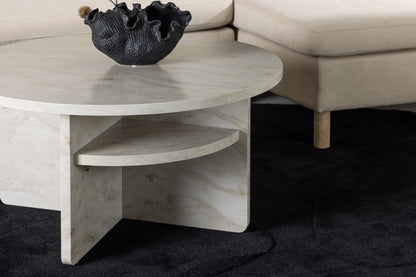 Ålesund Sofa Table ⌀85 Beige