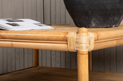 Cane Sofabord 90 x 90 Natur