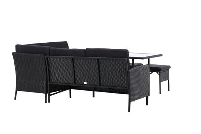 Knock Hjørnesofa Sæt Sort Sort