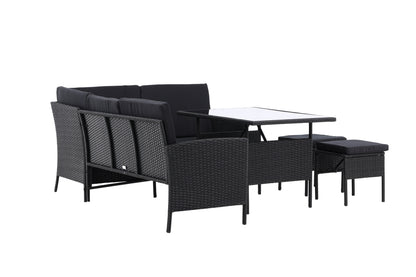 Knock Hjørnesofa Sæt Sort Sort